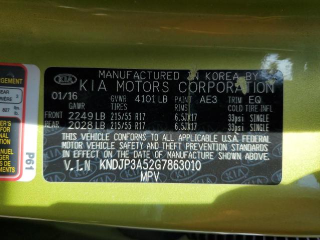 Снимка 10 от търг – 2016 KIA SOUL + с VIN KNDJP3A52G7863010