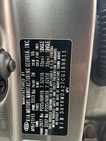 Photo 10 from auction – 2012 KIA SORENTO SX with VIN 5XYKWDA27CG189811