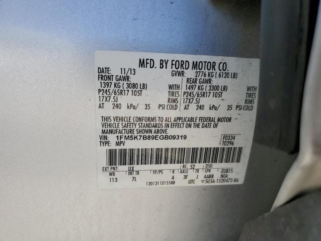 Photo 10 from auction – 2014 FORD EXPLORER with VIN 1FM5K7B89EGB09319