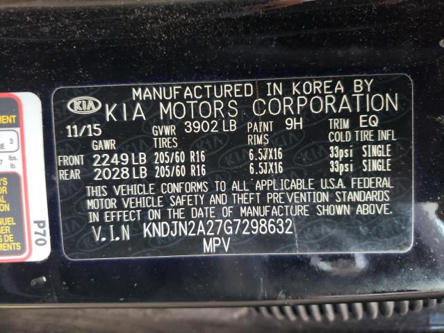 Photo 10 from auction – 2016 KIA SOUL with VIN KNDJN2A27G7298632