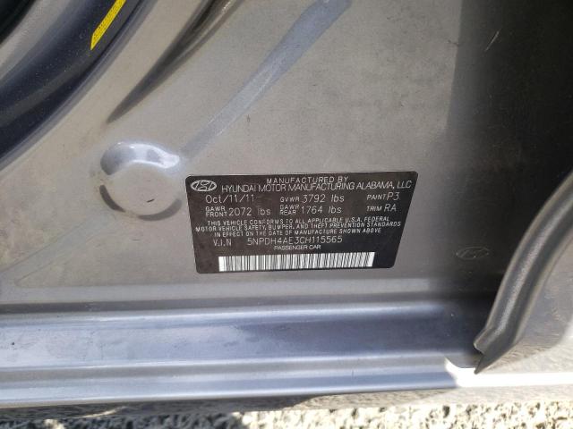 Photo 10 from auction – 2012 HYUNDAI ELANTRA GL with VIN 5NPDH4AE3CH115565