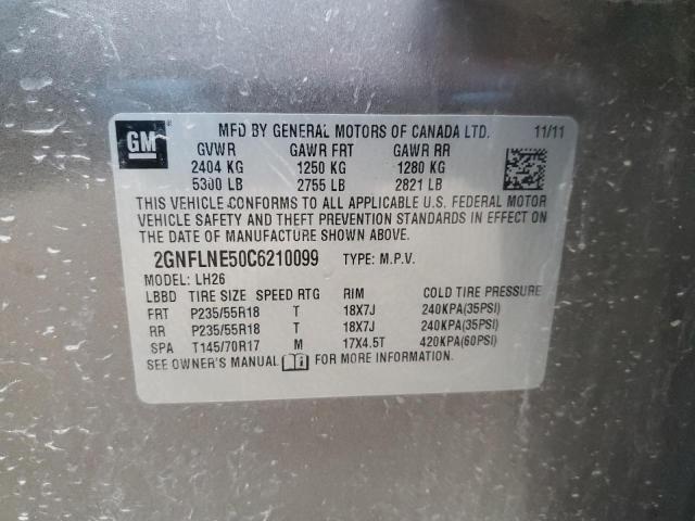 Photo 10 from auction – 2012 CHEVROLET EQUINOX LT with VIN 2GNFLNE50C6210099