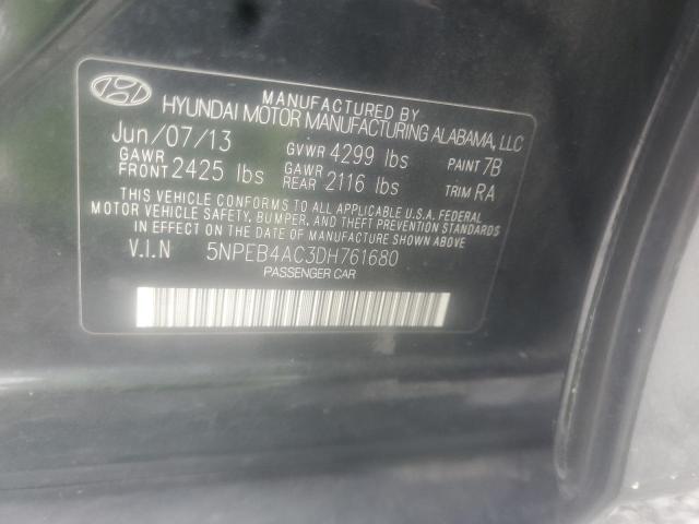 Photo 10 from auction – 2013 HYUNDAI SONATA with VIN 5NPEB4AC3DH761680