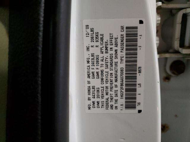 Photo 10 from auction – 2010 HONDA ACCORD EXL with VIN 1HGCP2F86AA070083