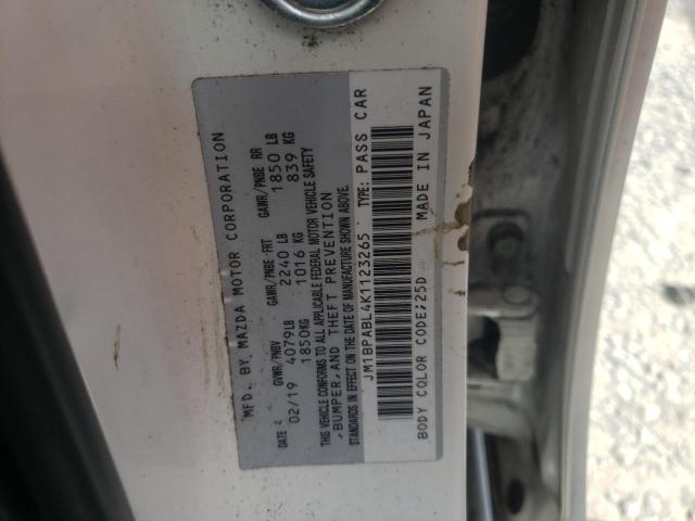 Photo 10 from auction – 2019 MAZDA 3 with VIN JM1BPABL4K1123265