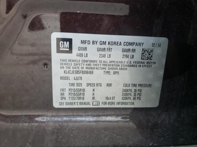Photo 10 from auction – 2015 BUICK ENCORE with VIN KL4CJESB5FB098469