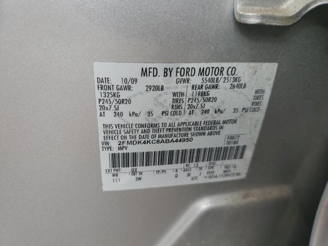 Photo 10 from auction – 2010 FORD EDGE LIMIT with VIN 2FMDK4KC8ABA44950