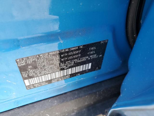 Photo 10 from auction – 2019 TOYOTA RAV4 XLE with VIN 2T3W1RFV8KW025600