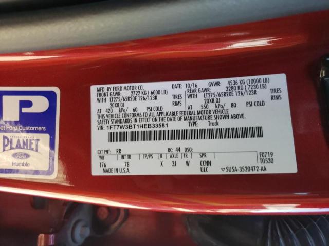 Photo 10 from auction – 2017 FORD F350 SUPER with VIN 1FT7W3BT1HEB33581