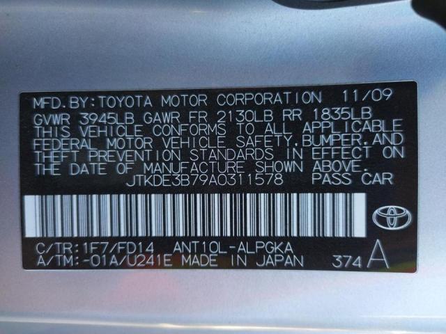 Photo 10 from auction – 2010 TOYOTA SCION TC with VIN JTKDE3B79A0311578