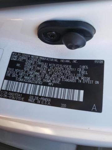 Photo 10 from auction – 2010 TOYOTA SIENNA CE with VIN 5TDKK4CC8AS338163