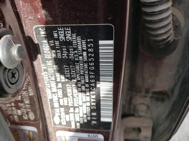 Photo 10 from auction – 2015 KIA SORENTO LX with VIN 5XYKTCA69FG652851