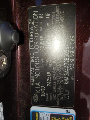 Foto 10 de la subasta – 2011 KIA OPTIMA LX con VIN KNAGM4A72B5056711