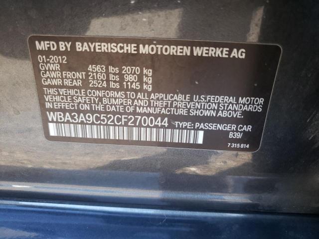 Photo 10 from auction – 2012 BMW 335 I with VIN WBA3A9C52CF270044