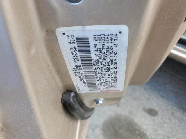 Photo 10 from auction – 2000 TOYOTA CAMRY LE with VIN JT2BF28K8Y0286595