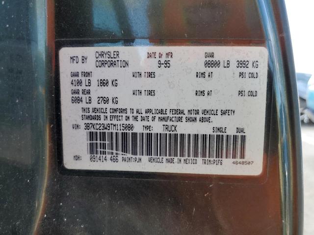 Photo 10 from auction – 1996 DODGE RAM 2500 with VIN 3B7KC23W9TM115080