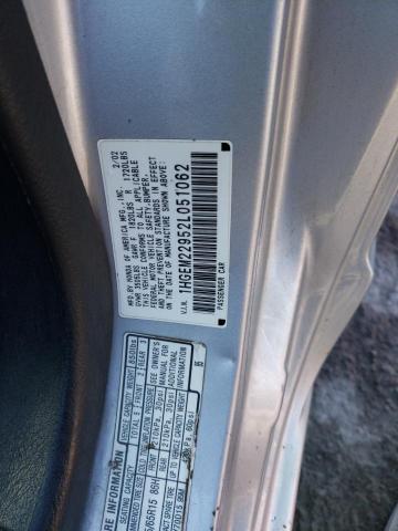 Photo 10 from auction – 2002 HONDA CIVIC EX with VIN 1HGEM22952L051062