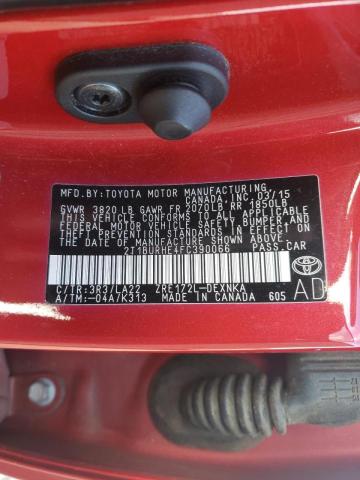 Photo 10 from auction – 2015 TOYOTA COROLLA L with VIN 2T1BURHE4FC390066