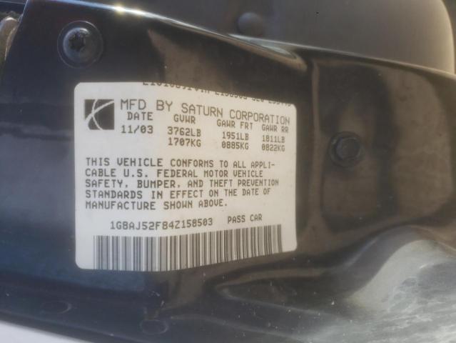 Photo 10 from auction – 2004 SATURN ION LEVEL with VIN 1G8AJ52F84Z158503