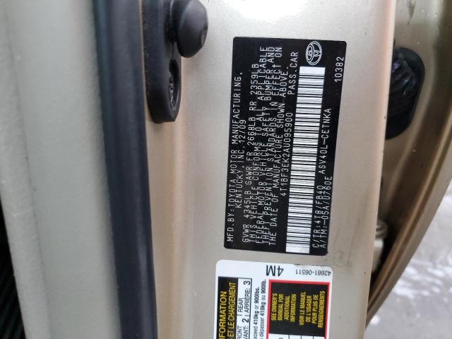 Photo 10 from auction – 2010 TOYOTA CAMRY BASE with VIN 4T1BF3EK2AU095900