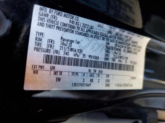 Photo 10 from auction – 2013 FORD FOCUS SE with VIN 1FADP3F26DL187326