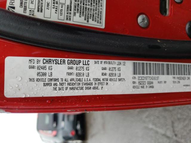 Photo 10 from auction – 2012 DODGE CHALLENGER with VIN 2C3CDYBT7CH316197