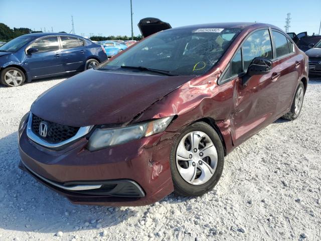 Photo 2 from auction – 2013 HONDA CIVIC LX with VIN 2HGFB2F58DH570866