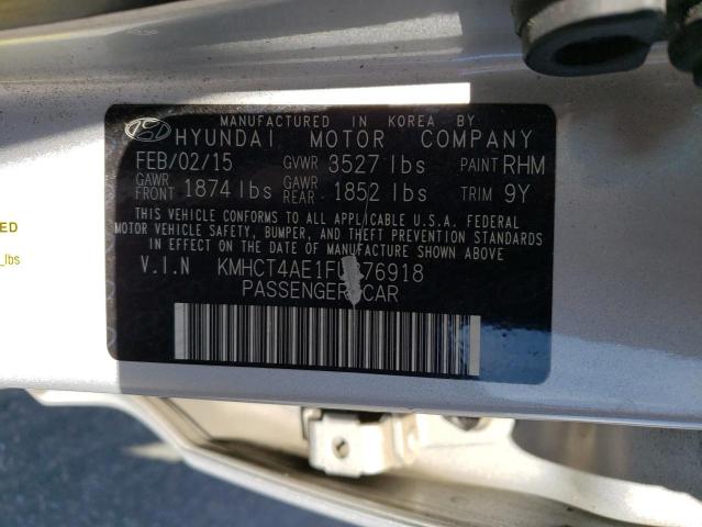 Photo 10 from auction – 2015 HYUNDAI ACCENT GLS with VIN KMHCT4AE1FU876918