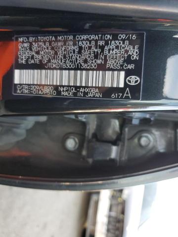 Photo 10 from auction – 2016 TOYOTA PRIUS C with VIN JTDKDTB30G1138230