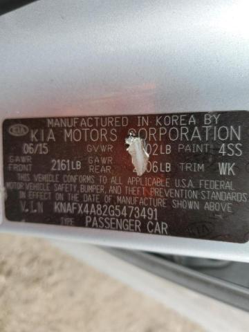 Photo 10 from auction – 2016 KIA FORTE EX with VIN KNAFX4A82G5473491