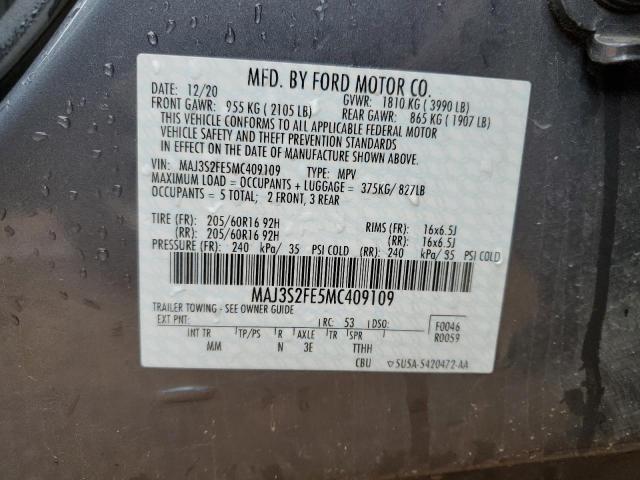 Photo 10 from auction – 2021 FORD ECOSPORT S with VIN MAJ3S2FE5MC409109