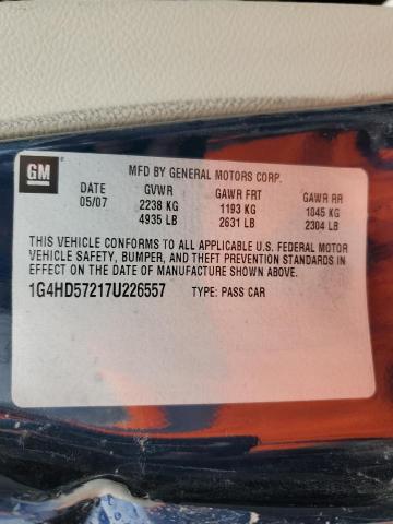 Photo 10 from auction – 2007 BUICK LUCERNE CX with VIN 1G4HD57217U226557