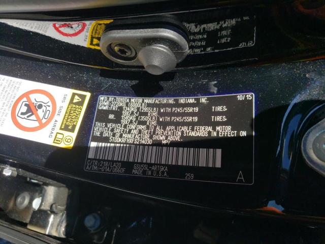 Photo 10 from auction – 2015 TOYOTA HIGHLANDER with VIN 5TDDKRFHXFS214030