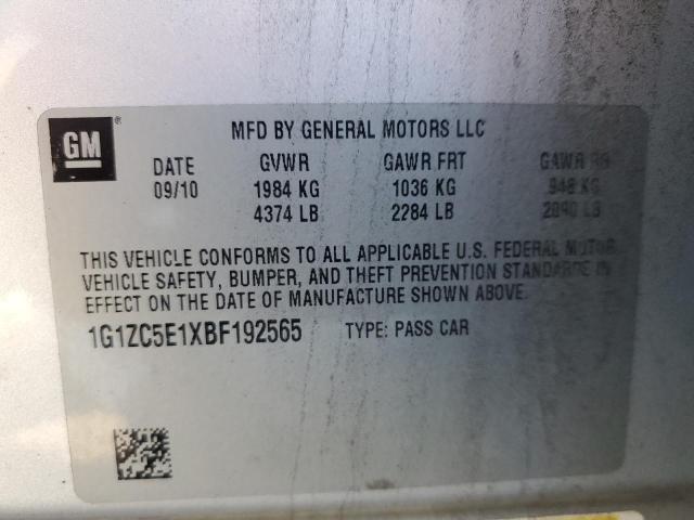 Photo 10 from auction – 2011 CHEVROLET MALIBU 1LT with VIN 1G1ZC5E1XBF192565