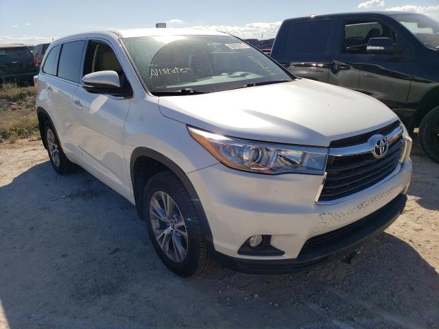 TOYOTA HIGHLANDER 2016 with VIN 5TDBKRFH6GS298646 - Photo from auction