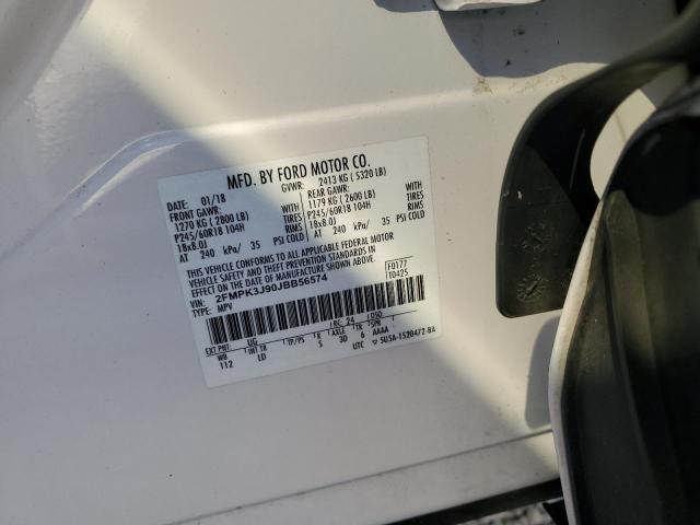 Photo 10 from auction – 2018 FORD EDGE SEL with VIN 2FMPK3J90JBB56574