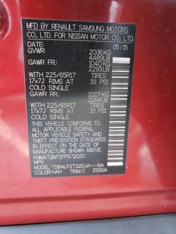 Photo 10 from auction – 2015 NISSAN ROGUE S with VIN KNMAT2MT1FP572030