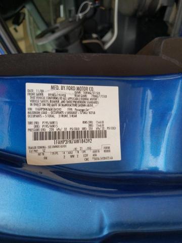Photo 10 from auction – 2010 FORD FOCUS SE with VIN 1FAHP3FN7AW184392