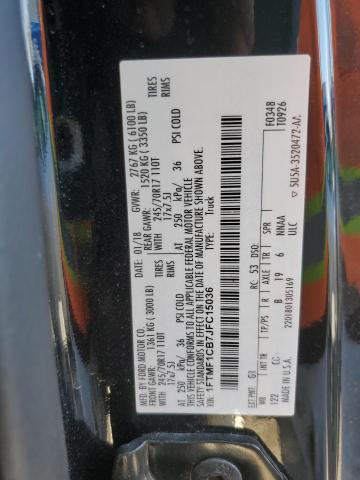 Photo 10 from auction – 2018 FORD F150 with VIN 1FTMF1CB7JFC15036