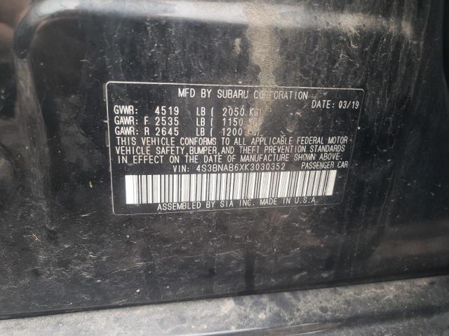 Photo 10 from auction – 2019 SUBARU LEGACY 2.5 with VIN 4S3BNAB6XK3030352