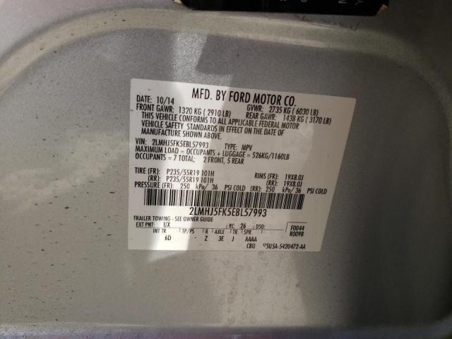 Photo 10 from auction – 2014 LINCOLN MKT with VIN 2LMHJ5FK5EBL57993