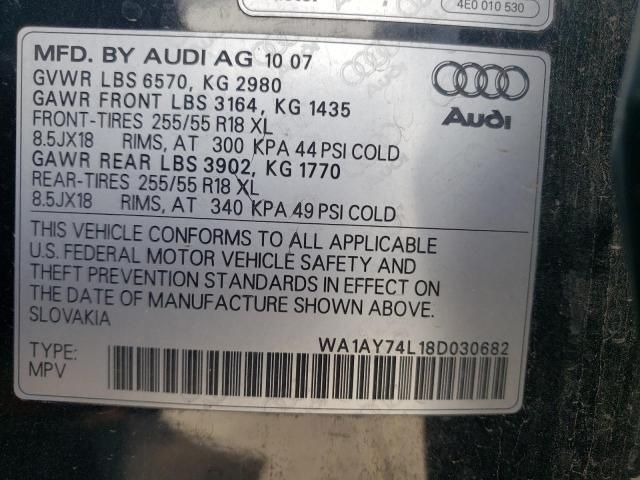 Photo 10 from auction – 2008 AUDI Q7 3.6 QUA with VIN WA1AY74L18D030682