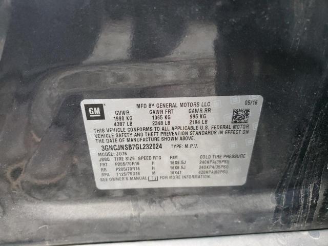 Photo 10 from auction – 2016 CHEVROLET TRAX LS with VIN 3GNCJNSB7GL232024