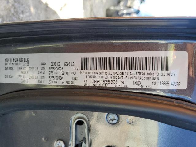 Photo 10 from auction – 2019 RAM 1500 CLASS with VIN 1C6RR6LT8KS563530