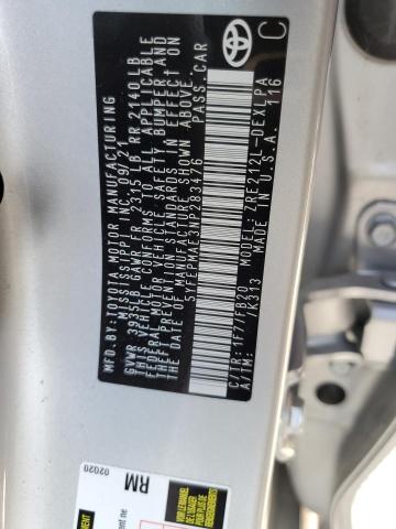 Photo 10 from auction – 2022 TOYOTA COROLLA LE with VIN 5YFEPMAE3NP283476