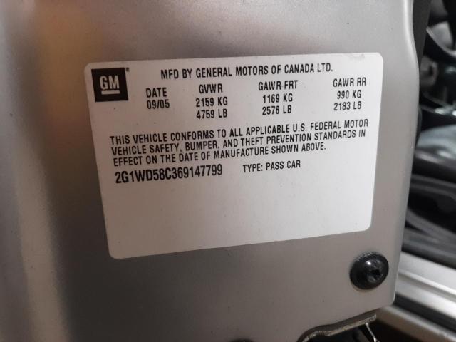 Photo 10 from auction – 2006 CHEVROLET IMPALA SUP with VIN 2G1WD58C369147799