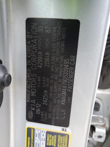 Photo 10 from auction – 2013 KIA OPTIMA LX with VIN KNAGM4A79D5339495