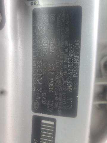 Photo 10 from auction – 2013 KIA FORTE LX with VIN KNAFT4A27D5738277