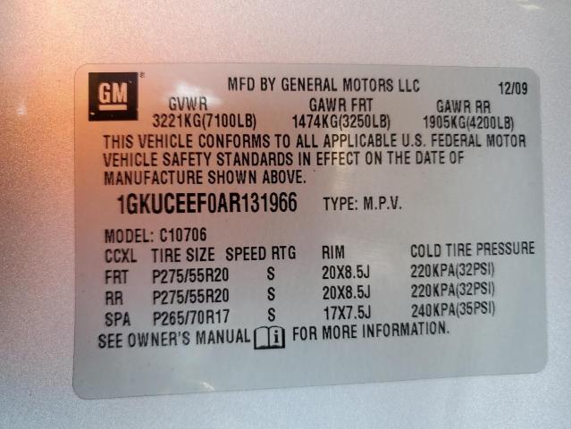 Zdjęcie 10 z aukcji – 2010 GMC YUKON DENA z VIN 1GKUCEEF0AR131966