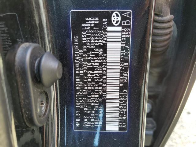 Photo 10 from auction – 2018 TOYOTA COROLLA L with VIN 5YFBURHE6JP824674